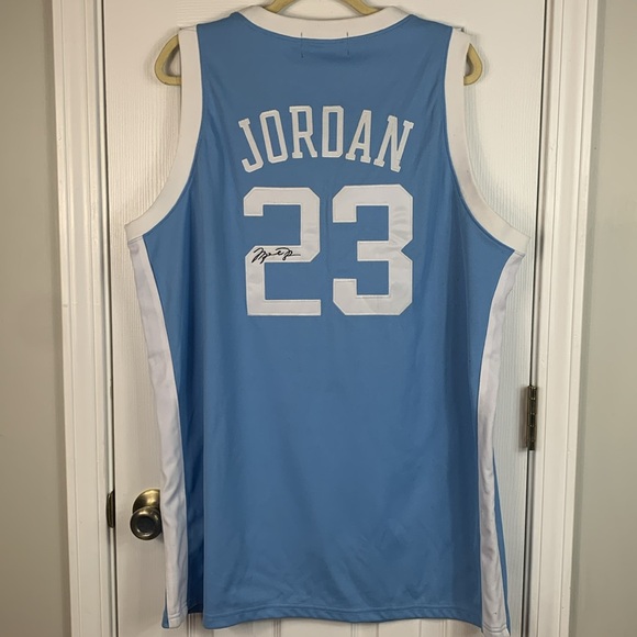 NWT Hardwood Legends North Carolina lite blue/white Michael Jordan jersey sz 52 - Picture 6 of 7